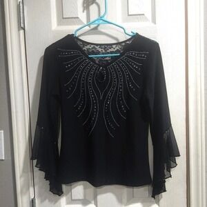 Dramatic glam whimsigoth blouse